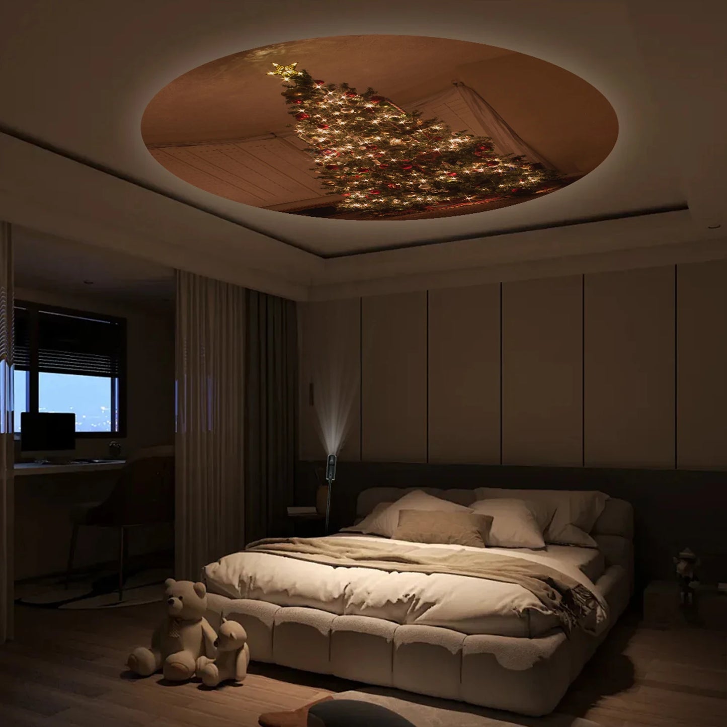 Luz de proyección del árbol de Navidad