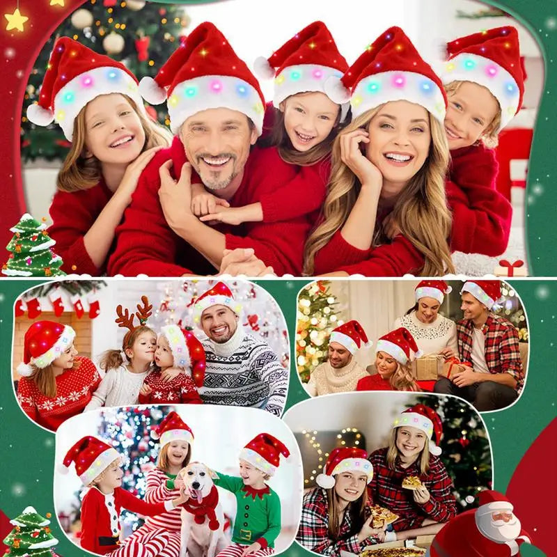 Gorro de Navidad con luces incorporadas